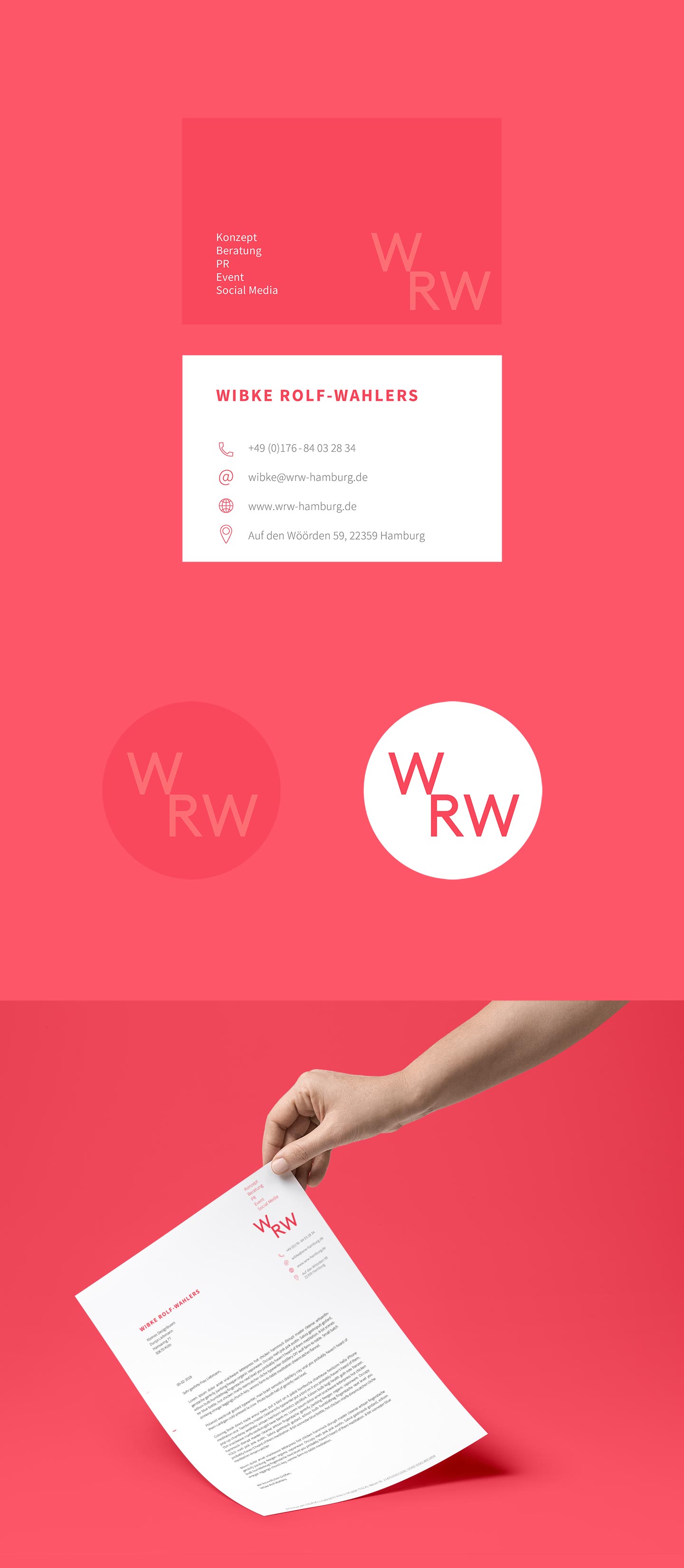 Logo​gestaltung und Branding für die WRW Kommunikationsagentur aus Hamburg